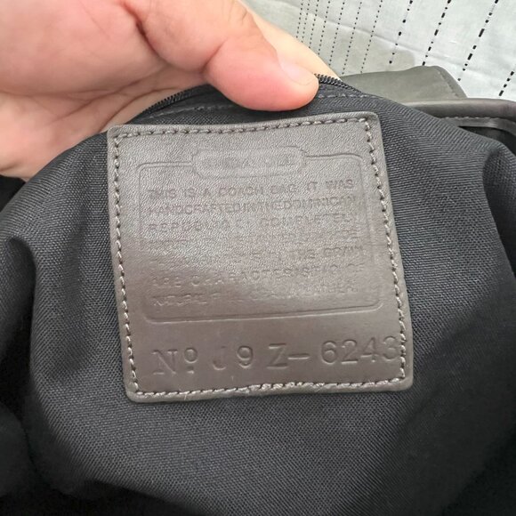 Coach Vintage Gray Nylon & Leather Backpack H9Z-6243 Waterproof - Picture 5 of 5